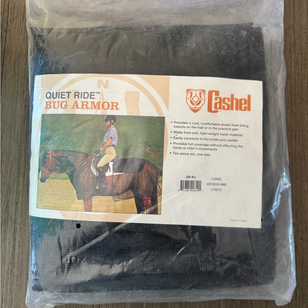 Cashel Quiet Ride Bug Armor Equestrian Mesh Fly Sheet - Black NWT One Size - Picture 2 of 3